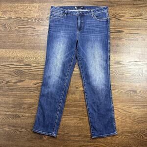 KUT From The Kloth Jeans Womens 14 Blue Wash Mid Rise Straight Stretch Denim